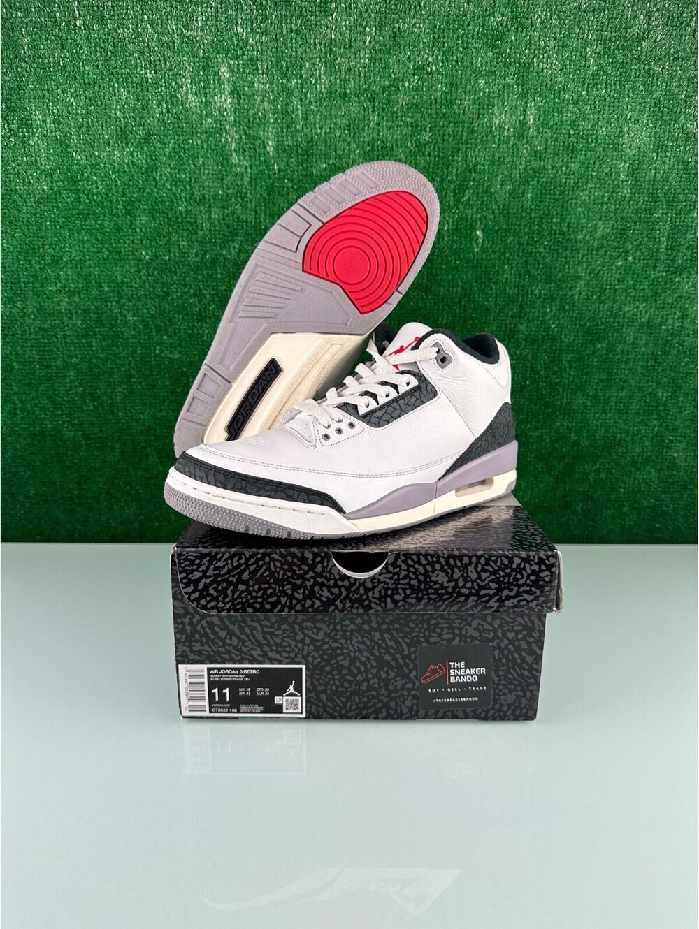 Size 11 - Air Jordan 3 Retro Cement Grey (CLEAN!)